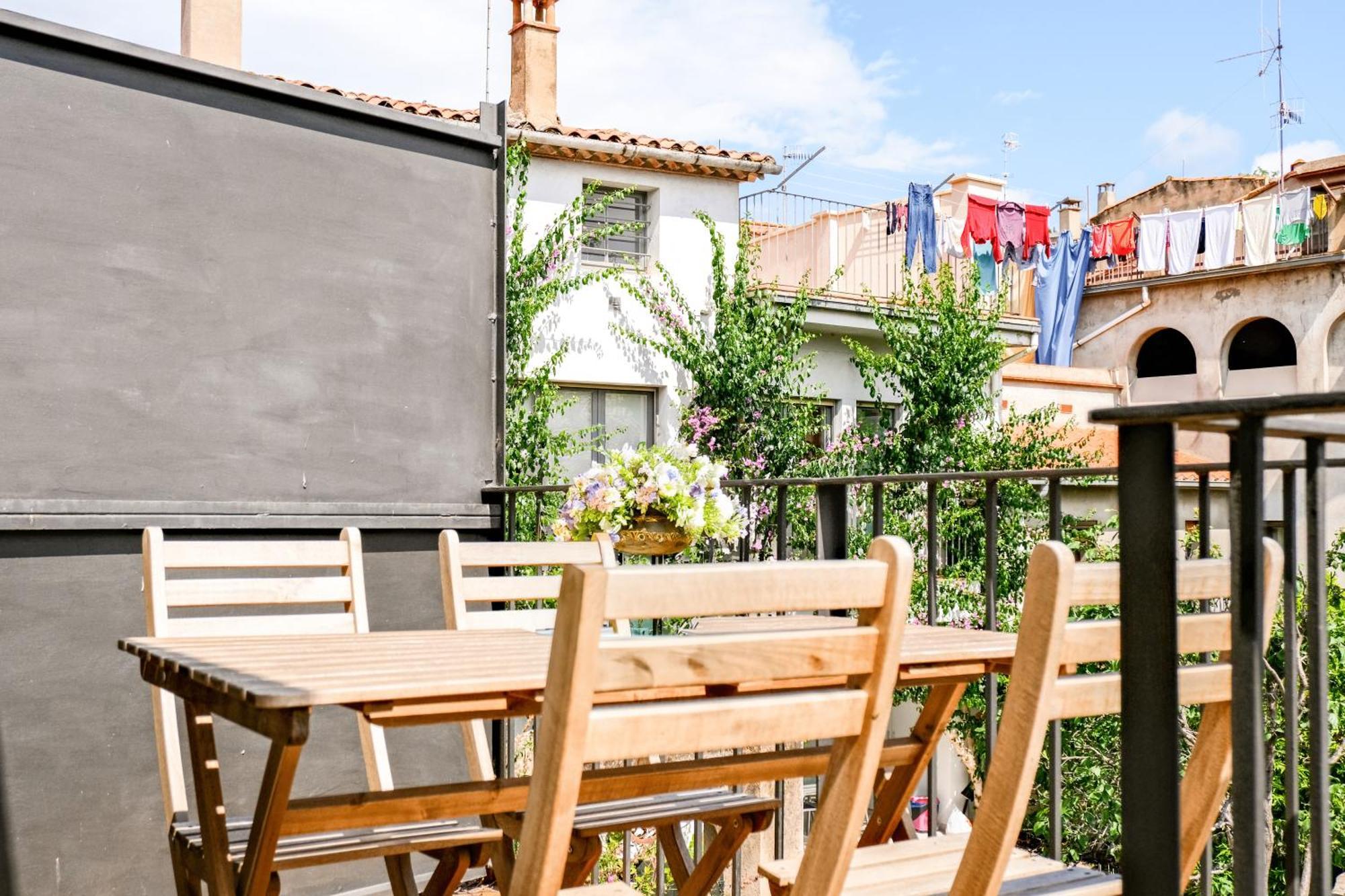 Ca Leudald 3 Apartamento En Besalu Con Terraza Bagian luar foto