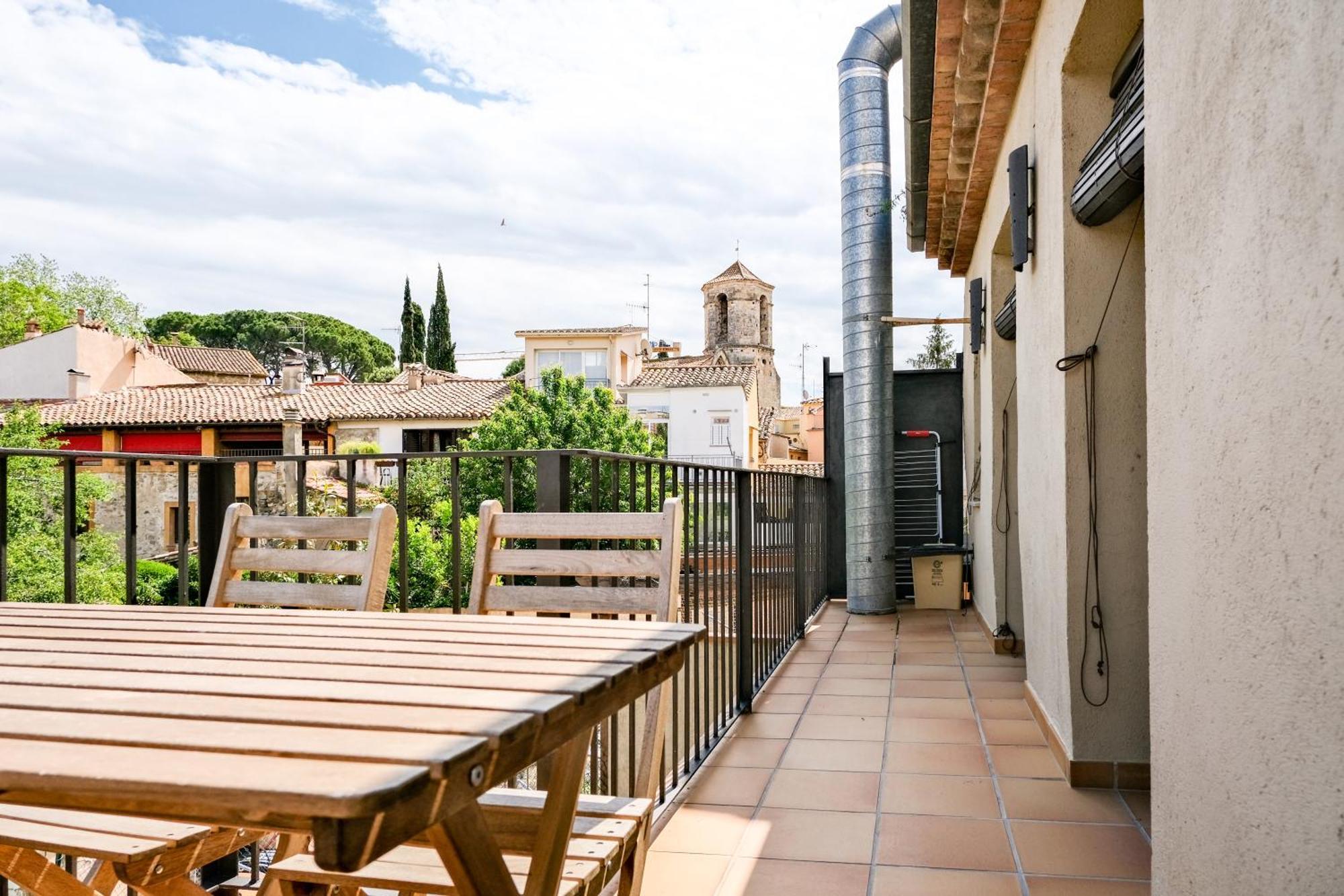Ca Leudald 3 Apartamento En Besalu Con Terraza Bagian luar foto